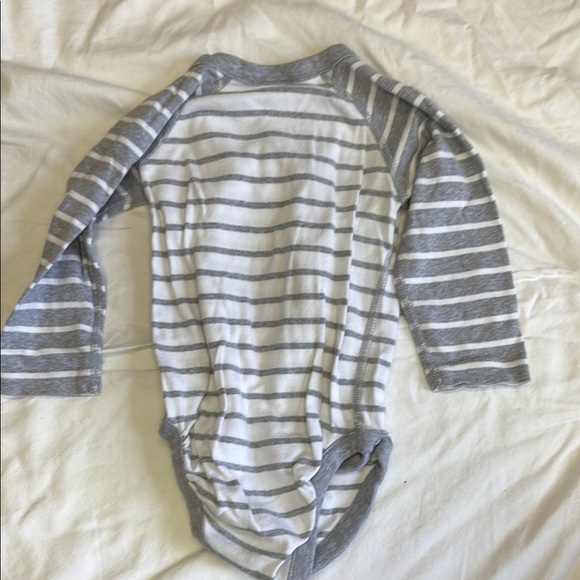 HannaAnderson Bodysuit Set - Pink and Gray Stripes - Picture 4 of 5
